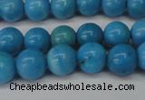 CLR400 15.5 inches 4mm round dyed larimar gemstone beads