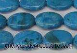 CLR421 15.5 inches 10*14mm oval dyed larimar gemstone beads