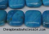 CLR433 15.5 inches 16*16mm square dyed larimar gemstone beads