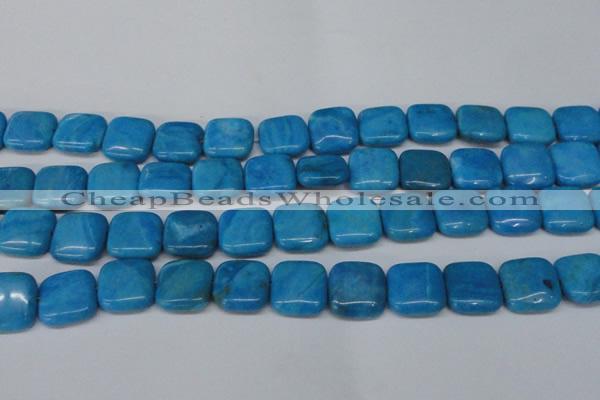 CLR433 15.5 inches 16*16mm square dyed larimar gemstone beads