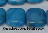 CLR436 15.5 inches 25*25mm square dyed larimar gemstone beads