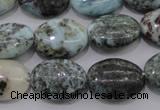 CLR55 15.5 inches 13*18mm oval natural larimar gemstone beads