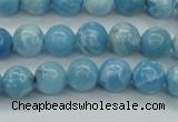 CLR601 15.5 inches 6mm round imitation larimar beads wholesale