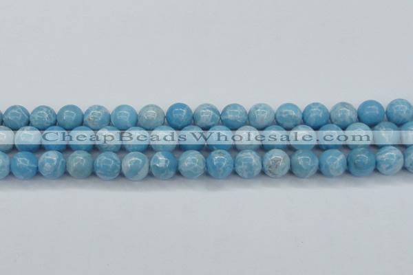 CLR604 15.5 inches 12mm round imitation larimar beads wholesale