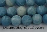 CLR612 15.5 inches 8mm round matte imitation larimar beads