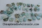 CLR90 Top drilled 15*20mm - 25*35mm freeform larimar beads