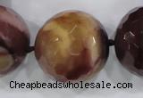 CLS07 15.5 inches 30mm faceted round large mookaite gemstone beads