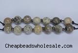 CLS200 7.5 inches 25mm round large chrysanthemum agate beads