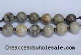 CLS252 7.5 inches 30mm round large chrysanthemum agate beads