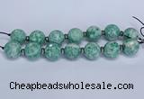 CLS302 7.5 inches 25mm faceted round large Qinghai jade beads