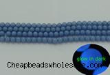 CLU101 15.5 inches 6mm round blue luminous stone beads