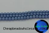 CLU102 15.5 inches 8mm round blue luminous stone beads