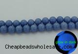 CLU105 15.5 inches 14mm round blue luminous stone beads