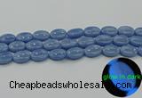 CLU142 15.5 inches 12*16mm oval blue luminous stone beads