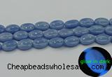 CLU143 15.5 inches 13*18mm oval blue luminous stone beads