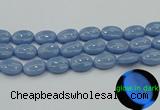 CLU144 15.5 inches 15*20mm oval blue luminous stone beads