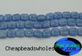 CLU153 15.5 inches 14*14mm square blue luminous stone beads