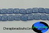 CLU156 15.5 inches 20*20mm square blue luminous stone beads