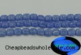 CLU192 15.5 inches 12*12mm square blue luminous stone beads