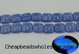 CLU196 15.5 inches 20*20mm square blue luminous stone beads