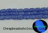 CLU203 15.5 inches 13*18mm rectangle blue luminous stone beads