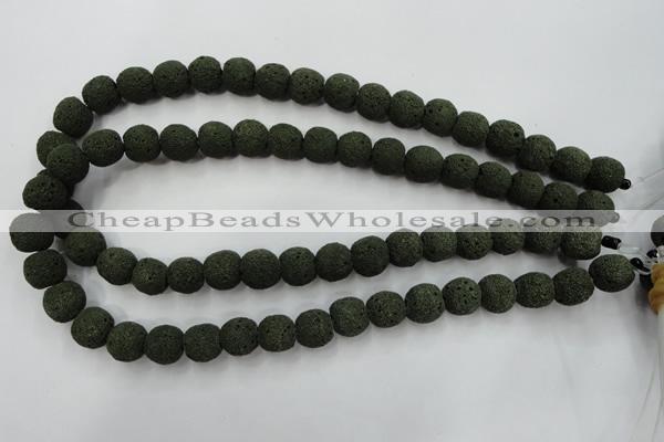 CLV385 15.5 inches 12mm ball dyed lava beads wholesale