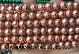 CLV533 15.5 inches 6mm round plated lava beads wholesale