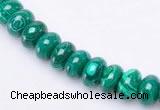 CMA16 5*8mm roundel imitate malachite gemstone beads Wholesale