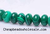 CMA17 7*10mm roundel imitate malachite gemstone beads wholesale