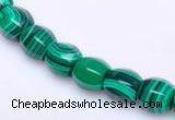 CMA24 8*10mm faceted drum imitate malachite beads Wholesale