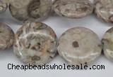 CMB11 15.5 inches 20mm flat round natural medical stone beads