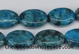 CMB48 15.5 inches 13*18mm oval dyed natural medical stone beads