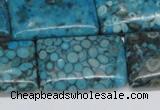 CMB59 15.5 inches 20*30mm rectangle dyed natural medical stone beads