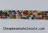 CME106 15.5 inches 6mm faceted nuggets mixed gemstone beads