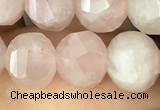 CME204 15.5 inches 7*9mm - 8*10mm pumpkin Madagascar rose quartz beads