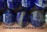 CME215 15.5 inches 7*9mm - 8*10mm pumpkin lapis lazuli beads