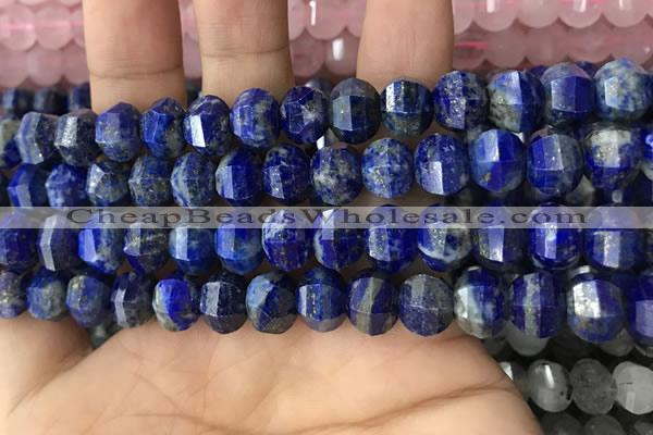 CME215 15.5 inches 7*9mm - 8*10mm pumpkin lapis lazuli beads