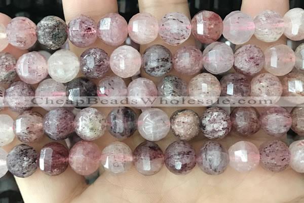 CME253 15.5 inches 10*11mm - 11*12mm pumpkin strawberry quartz beads