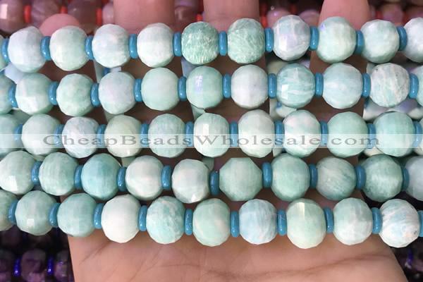 CME305 15.5 inches 8*11mm - 9*12mm pumpkin amazonite beads