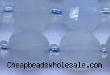 CME358 15 inches 10mm pumpkin blue chalcedony beads