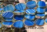 CME530 12 inches 18*28mm - 20*30mm flat teardrop banded agate beads