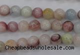 CMG112 15.5 inches 8mm round natural morganite beads wholesale