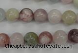 CMG113 15.5 inches 10mm round natural morganite beads wholesale