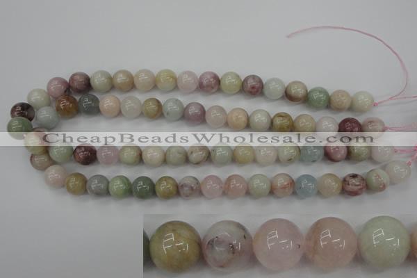 CMG114 15.5 inches 12mm round natural morganite beads wholesale