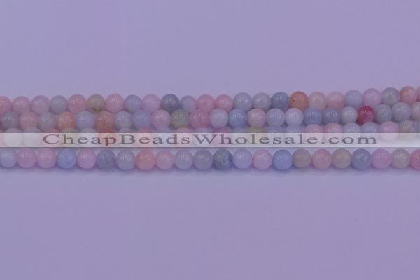 CMG141 15.5 inches 6mm round natural morganite gemstone beads