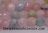 CMG210 15.5 inches 6mm faceted round morganite beads wholesale