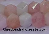 CMG226 15.5 inches 12*14mm - 14*16mm faceted nuggets morganite beads