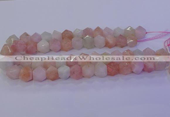 CMG226 15.5 inches 12*14mm - 14*16mm faceted nuggets morganite beads