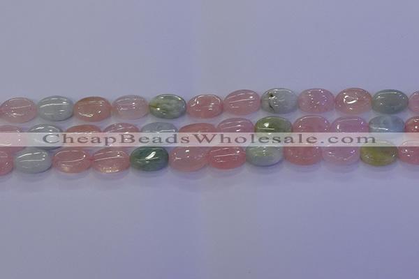 CMG237 15.5 inches 8*12mm oval morganite beads wholesale