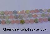 CMG254 15.5 inches 12mm faceted coin morganite beads